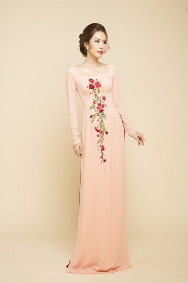 Áo dài cưới không cổ