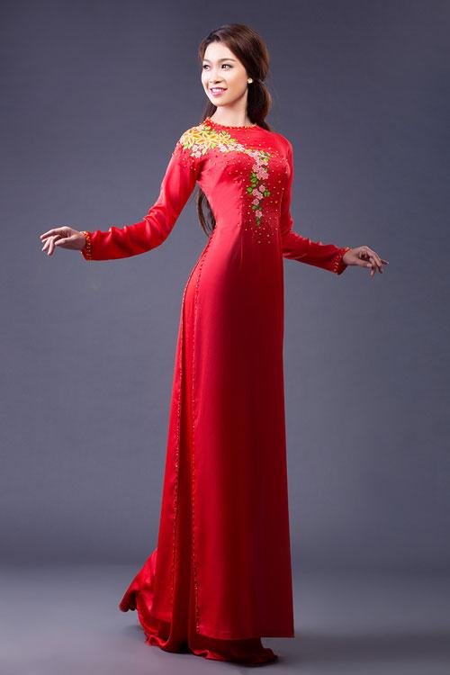 Áo dài cưới không cổ