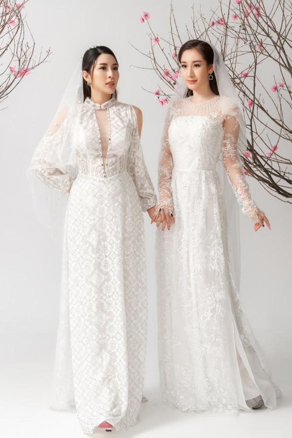 Áo dài cưới không cổ