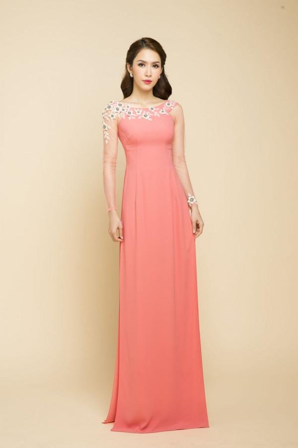 Áo dài cưới không cổ