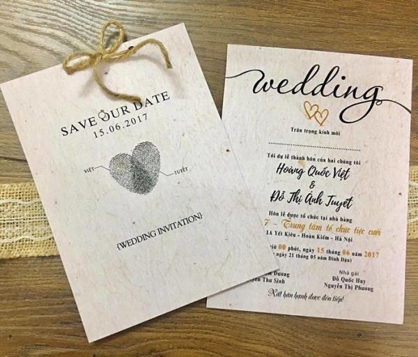 Cách ghi thiệp cưới 4