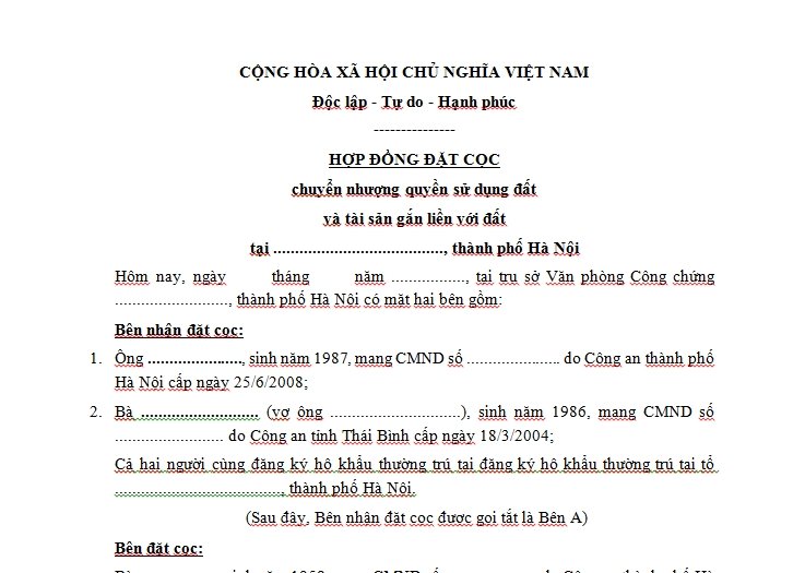 mẫu hợp đồng