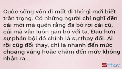 Đôi dòng Stt suy tư về sự đổi thay của lòng người
