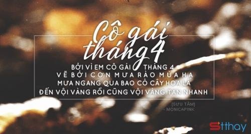 Gửi những Stt tháng 4 cho anh mang theo tình yêu của cô gái Bạch Dương