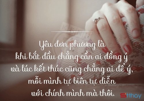STT Dẫu biết yêu đơn phương chẳng thể hạnh phúc mà sao ta vẫn cứ lao vào như cơn vũ bão