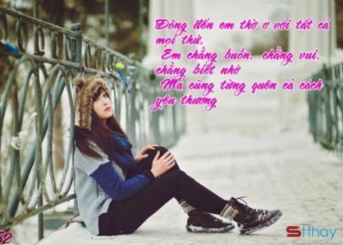 STT cô đơn khi năm nay tôi vẫn vậy, vẫn một mình lặng lẽ chống chọi với mùa đông