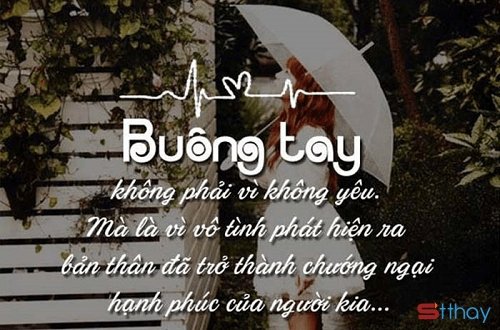 STT gạt dòng nước mắt em chấp nhận buông tay, anh hãy đi con đường anh chọn