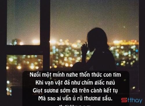 Stt buồn trong đêm khuya tĩnh mịch - chỉ có em làm bạn cùng bóng tối 