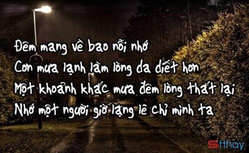Stt tâm trạng về đêm mưa như xé tan bóng tối tĩnh lặng, nặng trĩu những nỗi buồn