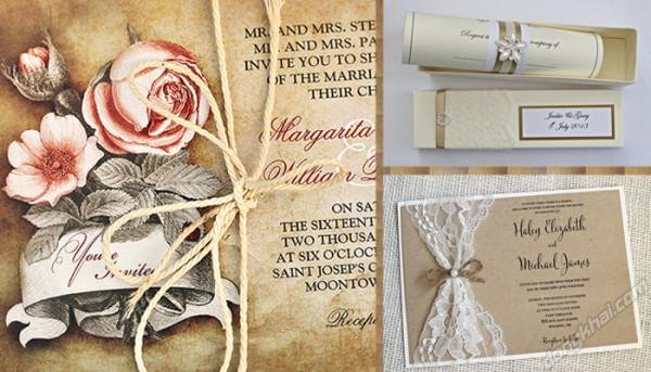 Thiệp cưới cổ điển