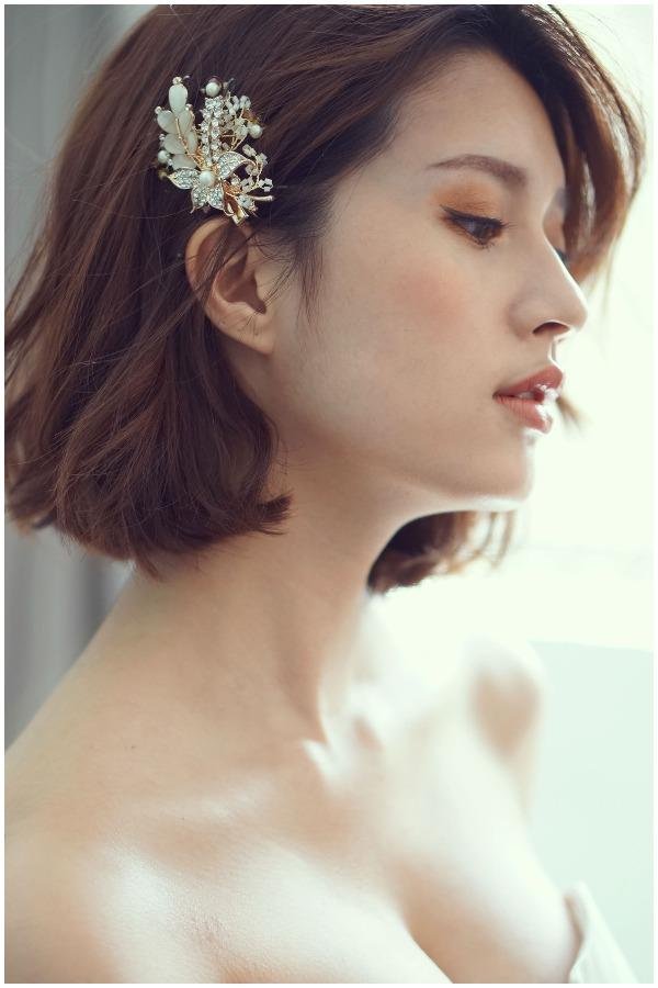 Trang điểm cô dâu tóc ngắn